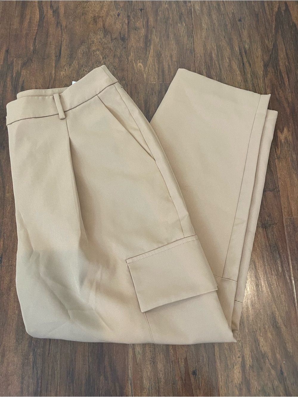Prologue Women’s Cropped Cargo Tapered Pants – Khaki/Tan, Size 4